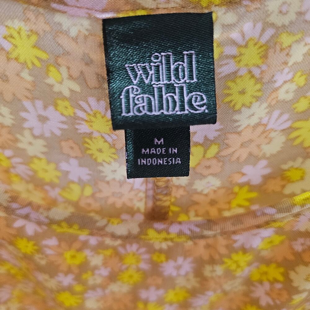Wild Fable Daisy Floral Slip Dress Cottagecore Soft Girl Summer Size M - Picture 4 of 6